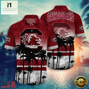 NCAA South Carolina Gamecocks Palm Tree Tropical Summer Beach Hawaiian Shirt