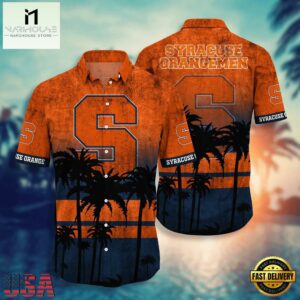 NCAA Syracuse Orange Palm Tree Tropical Summer Beach Hawaiian Shirt