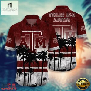 NCAA Texas A&M Aggies Palm Tree Tropical Summer Beach Hawaiian Shirt