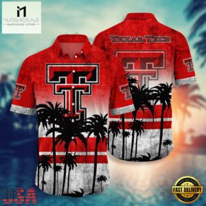 NCAA Texas Tech Red Raiders Palm Tree Tropical Summer Beach Hawaiian Shirt