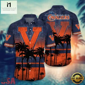NCAA Virginia Cavaliers Palm Tree Tropical Summer Beach Hawaiian Shirt