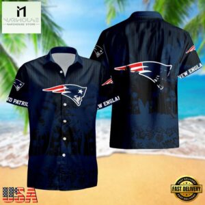 New England Patriots Palm Tree Garden Pattern Hawaii Shirt