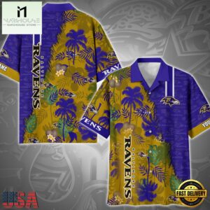 NFL Baltimore Ravens Tropical Style Custom Hawaiian Shirt