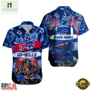 NFL Buffalo Bills Mascot Football Hawaiian Shirt