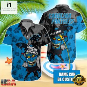 NFL Carolina Panthers Retro Custom Name Hawaiian Shirts