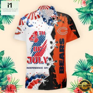 NFL Chicago Bears Happy Independence Day Hawaiian Shirt