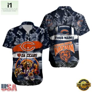 NFL Chicago Bears Mascot Football Hawaiian Shirt