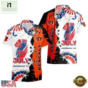 NFL Cincinnati Bengals Happy Independence Day Hawaiian Shirt