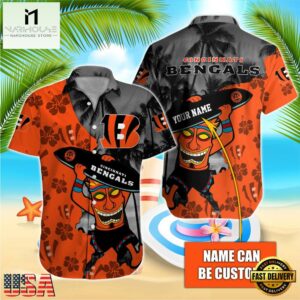 NFL Cincinnati Bengals Retro Custom Name Hawaiian Shirts