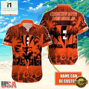 NFL Cincinnati Bengals Vintage Style Custom Name Hawaiian Shirt