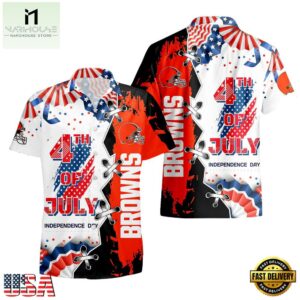 NFL Cleveland Browns Happy Independence Day Hawaiian Shirt