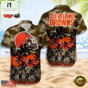 NFL Cleveland Browns Logo Team Vintage Hawaiian Shirt