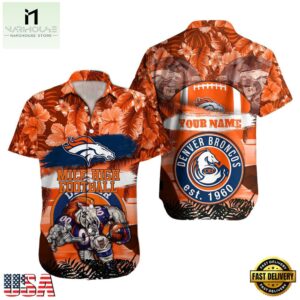 NFL Denver Broncos Mascot Football Hawaiian Shirt