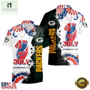 NFL Green Bay Packers Happy Independence Day Hawaiian Shirt