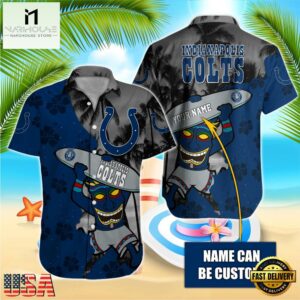 NFL Indianapolis Colts Retro Custom Name Hawaiian Shirts