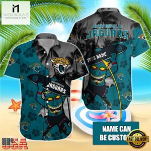 NFL Jacksonville Jaguars Retro Custom Name Hawaiian Shirts