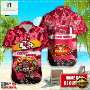 NFL Kansas City Chiefs Mascot Football Hawaiian Shirt