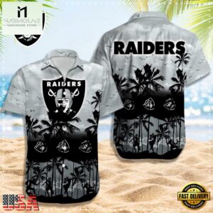 NFL Las Vegas Raiders Logo Team Vintage Hawaiian Shirt