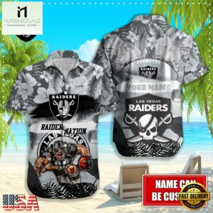 NFL Las Vegas Raiders Mascot Football Hawaiian Shirt