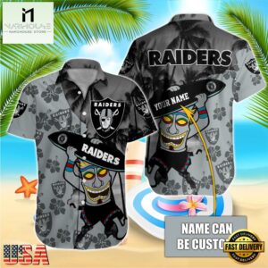 NFL Las Vegas Raiders Retro Custom Name Hawaiian Shirts