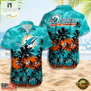NFL Miami Dolphins Logo Team Vintage Hawaiian Shirt