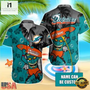NFL Miami Dolphins Retro Custom Name Hawaiian Shirts