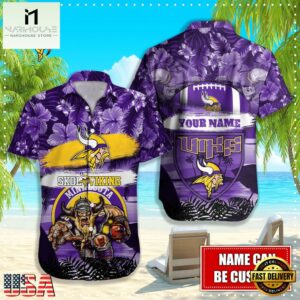NFL Minnesota Vikings Mascot Football Hawaiian Shirt