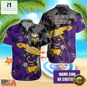 NFL Minnesota Vikings Retro Custom Name Hawaiian Shirts