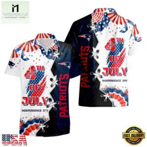 NFL New England Patriots Happy Independence Day Hawaiian Shirt