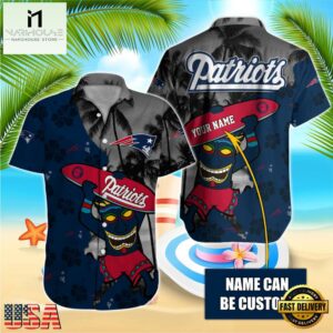 NFL New England Patriots Retro Custom Name Hawaiian Shirts