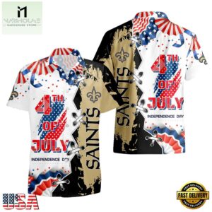 NFL New Orleans Saints Happy Independence Day Hawaiian Shirt