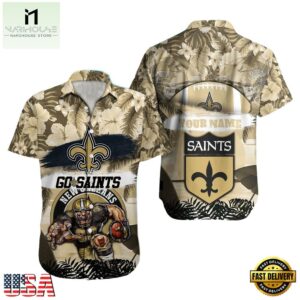 NFL New Orleans Saints Mascot Football Hawaiian Shirt