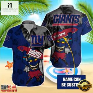 NFL New York Giants Retro Custom Name Hawaiian Shirts