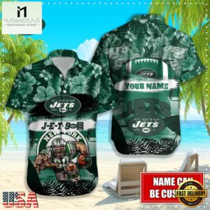 NFL New York Jets Mascot Football Hawaiian Shirt