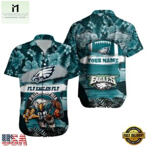 NFL Philadelphia Eagles Mascot Football Hawaiian Shirt
