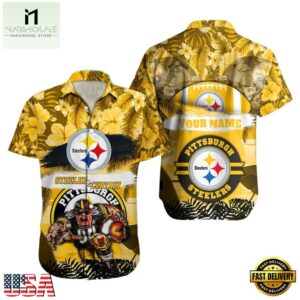 NFL Pittsburgh Steelers Mascot Football Hawaiian Shirt