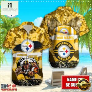 NFL Pittsburgh Steelers Mascot Football Hawaiian Shirt