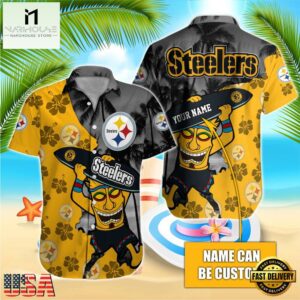 NFL Pittsburgh Steelers Retro Custom Name Hawaiian Shirts