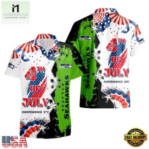 NFL Seattle Seahawks Happy Independence Day Hawaiian Shirt