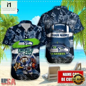 NFL Seattle Seahawks Mascot Football Hawaiian Shirt