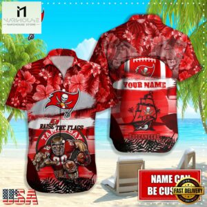 NFL Tampa Bay Buccaneers Mascot Football Hawaiian Shirt