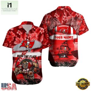NFL Tampa Bay Buccaneers Mascot Football Hawaiian Shirt