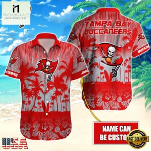 NFL Tampa Bay Buccaneers Vintage Style Custom Name Hawaiian Shirt