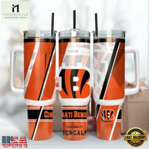 NFL Team Cincinnati Bengals Logo Tumbler 40Oz Handle