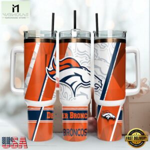 NFL Team Denver Broncos Logo Tumbler 40Oz Handle