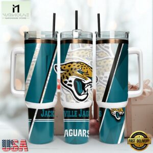 NFL Team Jacksonville Jaguars Logo Tumbler 40Oz Handle