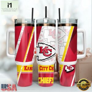 NFL Team Kansas City Chiefs Logo Tumbler 40Oz Handle