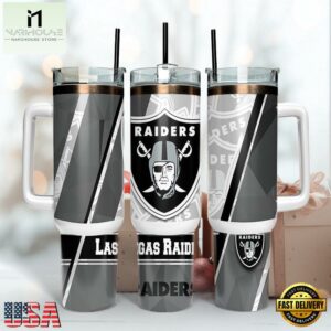 NFL Team Las Vegas Raiders Logo Tumbler 40Oz Handle