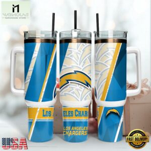 NFL Team Los Angeles Chargers Logo Tumbler 40Oz Handle