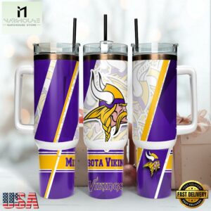 NFL Team Minnesota Vikings Logo Tumbler 40Oz Handle